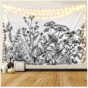 Flower outline tapestry